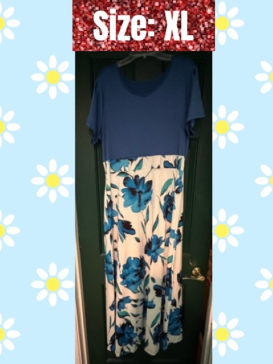Dresses & Skirts - Blue Floral Maxi Dress